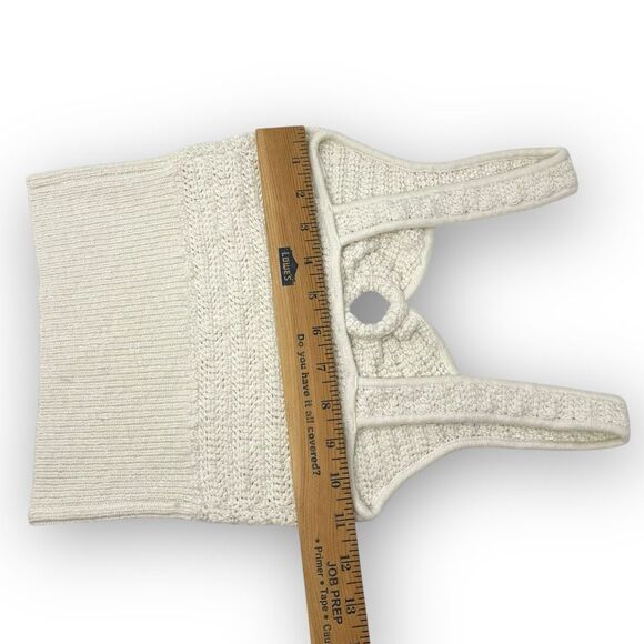 Abercrombie & Fitch Cinched Cutout Crochet Tank Top Cream Women’s Size XS - Picture 9 of 13